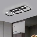 LED stropní svítidlo se 3 čtvercovými prvky a třístupňovou volbou barvy světla, 33 W, 52,5 x 17 x 7 cm, Nordic styl pro chodbu i ložnici 5