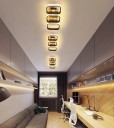 LED stropní svítidlo se 3 čtvercovými prvky a třístupňovou volbou barvy světla, 33 W, 52,5 x 17 x 7 cm, Nordic styl pro chodbu i ložnici 7