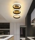 LED stropní svítidlo se 3 kruhovými prvky a třístupňovou volbou barvy světla, 30 W, 52,5 x 17 x 7 cm, Nordic styl pro chodbu i ložnici 5