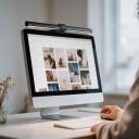 LED svetelná lišta na monitor 30 cm Asymetrické svetlo bez odleskov 3 teploty farieb Plynulé stmievanie USB Čierna Na prácu aj hranie 8