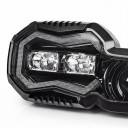 LED světlomet s denním svícením DRL, dálková a potkávací světla 65 W, hliníkové pouzdro, IP67, černý pro BMW F650GS, F700GS, F800GS 4