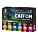 LED svítící golfové míčky sada 6 ks 4,25 cm aktivované nárazem barevné noční tréninkové míče s baterií pro hru po setmění 1