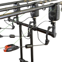 LED Swinger Bissanzeiger Hirisi Länge 24 cm Lichtsignalgeber mit Clip und Kabel schwarz Zubehör für Fischereibissanzeiger 5