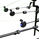 LED swingers δείκτης τσιμπήματος Hirisi μήκους 24 εκ. 2,5 χιλ. βύσμα σε θήκη με φερμουάρ μαύρος δείκτης για ψαρευτικούς συναγερμούς 6