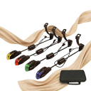 LED swingers indikátor záběru Hirisi dĺžka 24 cm svetelný signalizátor s klipom a káblom čierny doplnok pre rybárske hlásiče 3