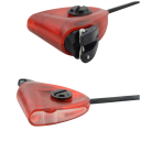 LED swingers sada Hirisi 4 ks délka 25 cm plastová hlavice nerezová tyč se závažím černý indikátor záběru pro rybářské hlásiče 3