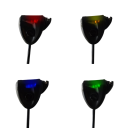 LED swingers sada Hirisi 4 ks dĺžka 24,5 cm plastová hlavica nerezová tyč červená žltá modrá zelená indikátor záberu pre hlásiče 7