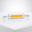 LED trubicás izzó R7S 78 mm Kétoldalas foglalat 15 W 220 V COB szalag átlátszó csőben Meleg fehér 2700 K Reflektorokhoz és lámpákhoz 5