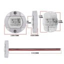 LED tylne światło na łódź 12V DC niebieskie/białe wodoodporne IP67 ABS średnica 75 mm oświetlenie pokładowe 147 lm kąt świecenia 120° 4