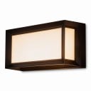 LED ulkoseinävalaisin 25 W IP65 Suorakaiteen muotoinen Musta kehys valkoisen diffuusorin ympärillä Lämmin valkoinen 3000 K Seinä- ja sisäänkäynnille 1