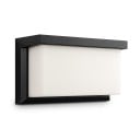LED ulkoseinävalaisin 25 W IP65 Suorakaiteen muotoinen Valkoinen diffuusori tummassa kehykessä Lämmin valkoinen 3000 K Julkisivulle ja terassille 2