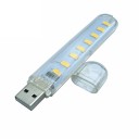 LED USB luz portátil 8 diodos J1359 4