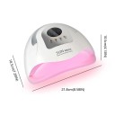 LED UV lampa na nehty 380 W s LCD displejem a nastavitelným časovačem 81 LED diod 21,8 x 18,5 cm ABS plast Bílá Na gelové nehty a manikúru 2