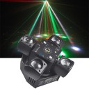 LED-valo liikkuvalla päällä 48 W RGB LED punainen ja vihreä laser valkoinen stroboskooppi DMX512 EU-pistoke musta näyttövalo DJ-juhliin 2