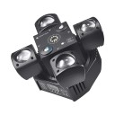 LED-valo liikkuvalla päällä 48 W RGB LED punainen ja vihreä laser valkoinen stroboskooppi DMX512 EU-pistoke musta näyttövalo DJ-juhliin 3