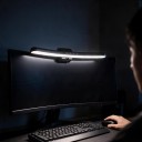 LED-valonauha kaarevalle näytölle 40 cm Asymmetrinen valo ilman heijastuksia Jatkuva himmennys Ajastin Ra95 Musta USB-C 4