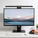 LED-valonauha monitorille 44 cm tekstillä Happy every day Kääntyvä säätölaite muistilla 5 väriä Himmennys Painovoimainen pidike Musta 2