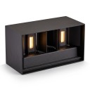 LED Wall Light 24 W IP65 Square Body Width Aluminium Two Modules Up and Down Lighting Warm Light 3000 K For Facades and Entrances 2