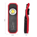 LED Work Light COB 22 × 6.5 × 3 cm Rechargeable with Hook Magnet and Power Bank Function for Workshop and Service 6