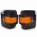 LED zadní světla s dynamickým žlutým blinkrem EU verze, sada 2 ks, IP67, ABS a PC, kouřově černá, pro Jeep Wrangler JK 2018–2025 5
