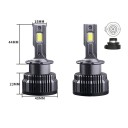 LED žiarovky D2S Canbus 2 ks 70W 30000 lm, hliník s ventilátorom, šedočierne, biele svetlo 6000K, náhrada xenónu do áut s HID svetlometmi 4