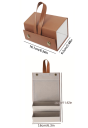 Leder Klappetui für 2 Brillen 16,1 x 6,2 cm Hartschalen Brillenetui Aufbewahrung Reiseetui Brillen Organizer 1