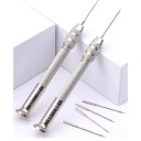 Lederahlen-Set mit 5 Edelstahlnadeln Handwerkzeug für Schuh-, Leder- und Polsterreparaturen Nadeln bis 7,8 cm lang 2