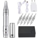 Ledningsfri permanent makeup-maskine 14 x 2 cm 22000-35000 o/min 3 hastigheder Microblading justerbar slaglængde 0-2,5 mm EU-stik 5