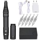 Ledningsfri permanent makeup-maskine 14 x 2 cm 22000-35000 o/min 3 hastigheder Microblading justerbar slaglængde 0-2,5 mm EU-stik 4