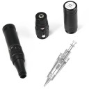 Ledningsfri permanent makeup-maskine 14 x 2 cm 22000-35000 o/min 3 hastigheder Microblading justerbar slaglængde 0-2,5 mm EU-stik 3