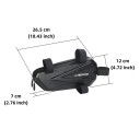 Left Rigid Triangular Motorcycle Bag 265x120x70 mm Waterproof Side Pocket for E-Bike Multifunctional Hanging Bag EVA PU Material 4