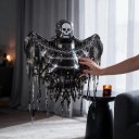 Légbuborékos szellem lóbálával és láncokkal Halloweeni dekoráció 100 x 120 cm Fóliabuborék Fekete és szürke Dekoráció Halloweenra 5