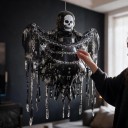Légbuborékos szellem lóbálával és láncokkal Halloweeni dekoráció 100 x 120 cm Fóliabuborék Fekete és szürke Dekoráció Halloweenra 6