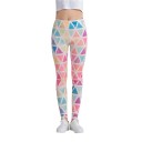 Leggings 3D da donna con triangoli colorati 1
