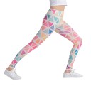 Leggings 3D da donna con triangoli colorati 2
