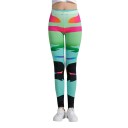Leggings 3D femininos com estampado colorido 1