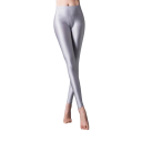 Leggings ajustados y brillantes para mujer, pantalones de yoga de alta elasticidad, efecto brillante, leggings elásticos 14