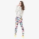 Leggings da donna alla moda con triangoli colorati 6