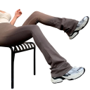 Leggings da donna compressivi senza cuciture con vita alta Pantaloni elasticizzati per fitness, yoga e sport Neri a gamba larga Attività all'aperto 2