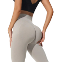 Leggings da donna senza cuciture per yoga con vita alta Effetto push-up Pantaloni sportivi elasticizzati Leggings fitness traspiranti 1