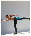 Leggings de compression pour hommes - Noir et bleu 3