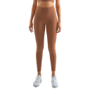 Leggings de gimnasio de cintura alta Pantalones elásticos transpirables Bolsillo invisible en la cintura Material absorbente Efecto lifting 17