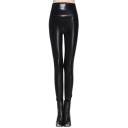 Leggings de piel sintética para mujer J3332 1