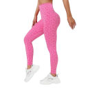 Leggings de sport pour femmes en léopard extensibles avec taille V haute 4