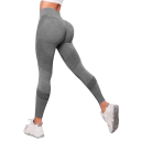 Leggings deportivos sin costuras para mujer, pantalones elásticos de secado rápido con material transpirable y cintura alta cónica para hacer ejercicio. 4