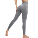 Leggings desportivas elásticas sem costura com efeito push-up e cintura alta Leggings femininas para ioga Tonificação Fitness Calças 3