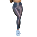 Leggings elastici trasparenti per yoga e corsa con vita alta Leggings fitness traspiranti Pantaloni sportivi modellanti per palestra e allenamento 2