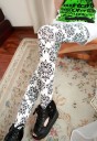Leggings femininas com flores J1120 5