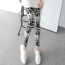 Leggings femininas com padrões - Pretas 6