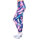 Leggings femininas com penas coloridas 2